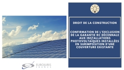 Garantie décennale installations photovoltaiques